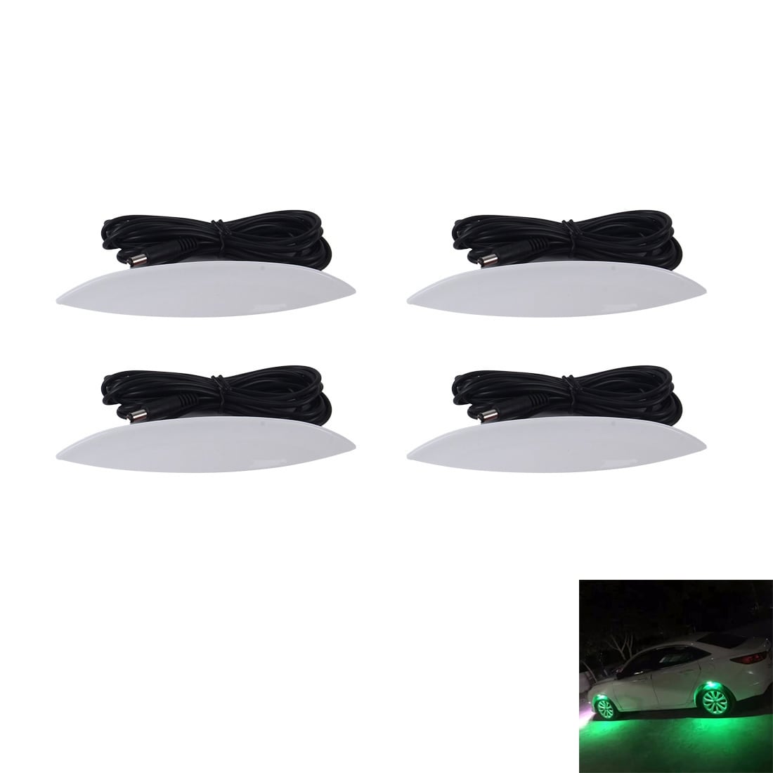 LED Bilhjulbelysning 4st 3 Mode - Grønt lys