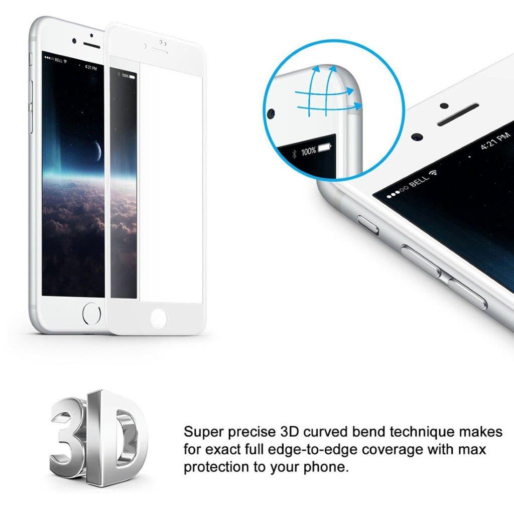 iPhone 8 Plus / 7 Plus Ultratynn skjermbeskyttelse av glass som dekker hele skjermen