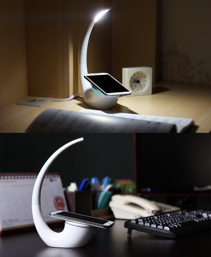 NILLKIN QI Lader - LED lampe & USB ladeuttak