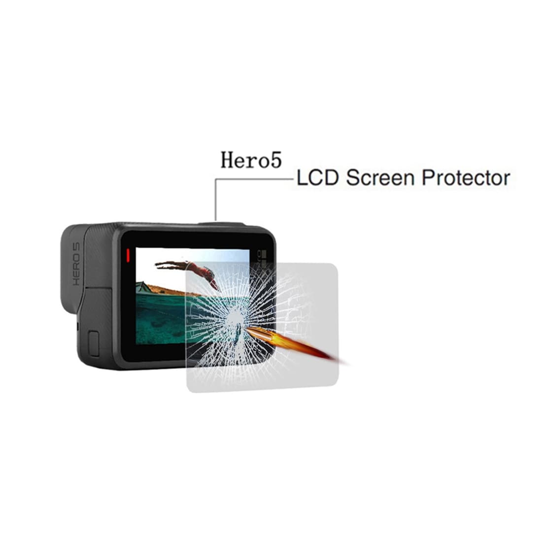 Skjermbeskyttelse av glass GoPro HERO6 / HERO5