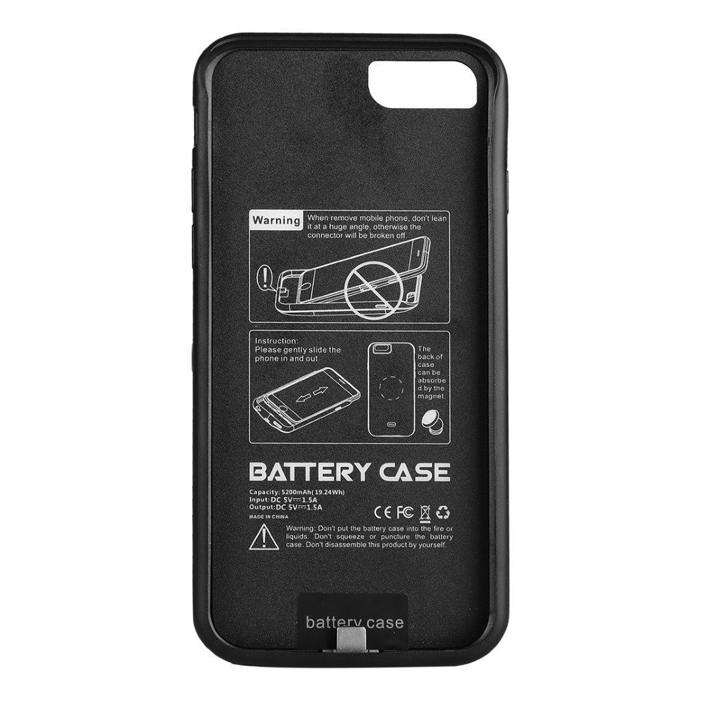 Batteriskall / Batterifutteral iPhone 8 / 7 - 5200mAh
