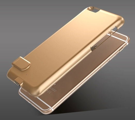 Batteriskall / Batterifutteral iPhone 6 Plus - Gull