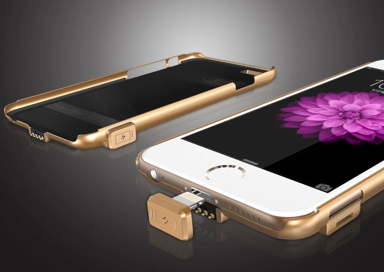 Batteriskall / Batterifutteral iPhone 8 Plus / 7 Plus - Gull