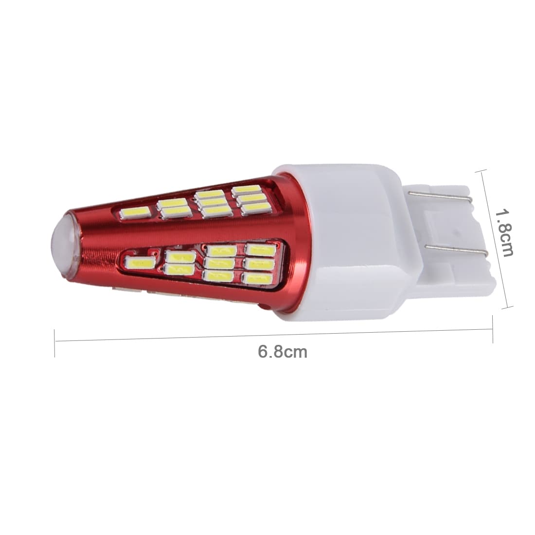 Led lys T20 7443 10W 800LM 6000K 48 SMD-4014 Canbus - 2Pk