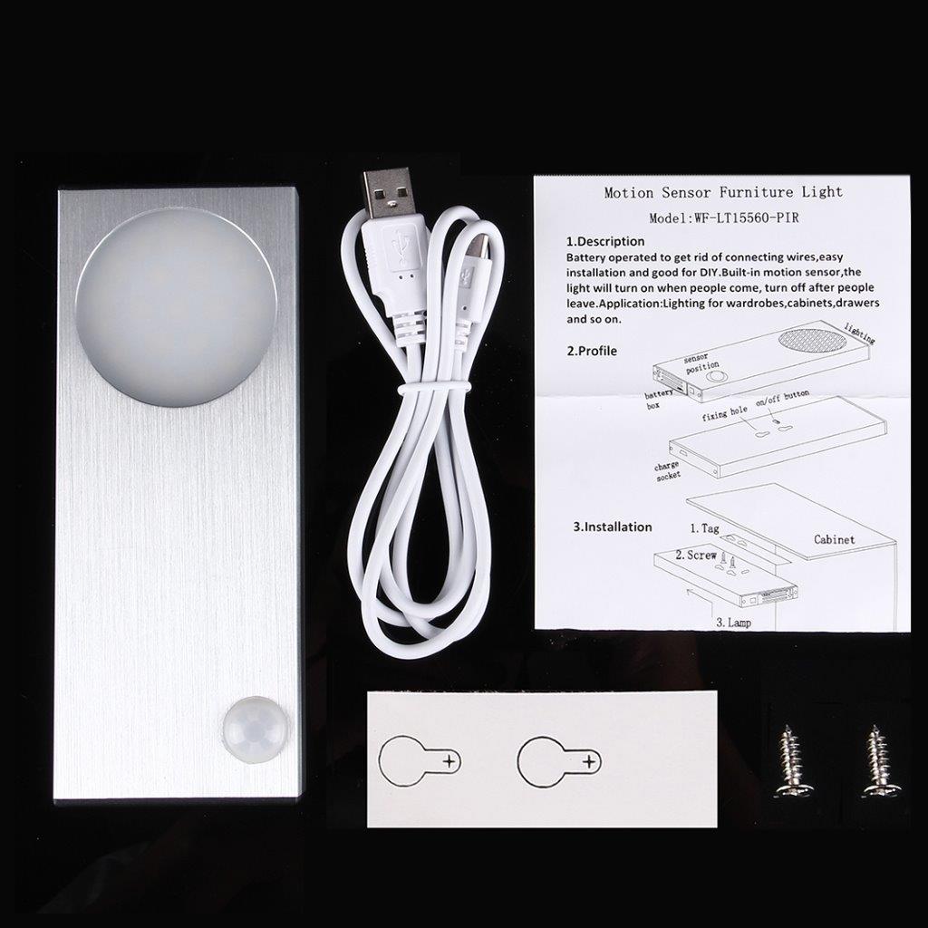 Sensorstyrt oppladingsbar trådløs LED belysning
