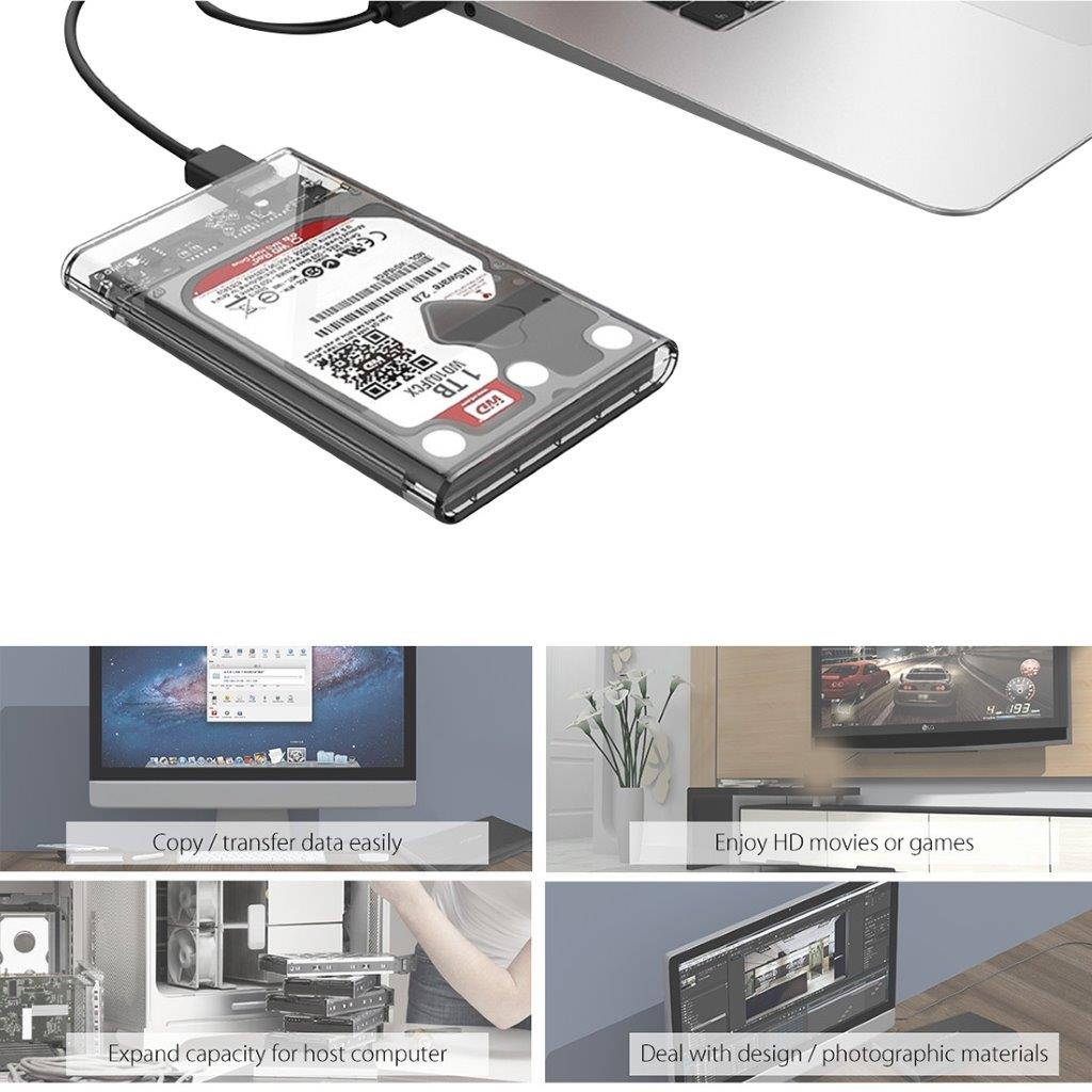 Ekstern harddisk Kabinett USB3.0 2,5"