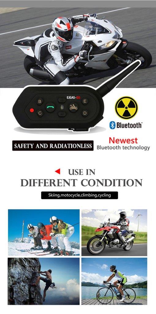 Motorsykkel Bluetooth Intercom - 2Pk
