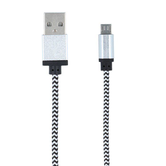 Flettet micro USB kabel