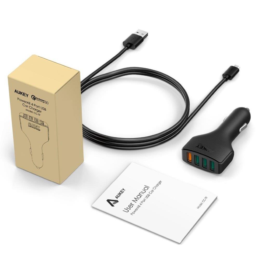 AUKEY CC-T9 4-Port USB billader Quick Charge 3.0