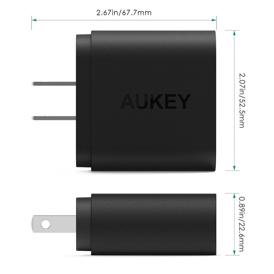 Aukey PA-T9 veggadapter Qualcomm Quick Charge 3.0