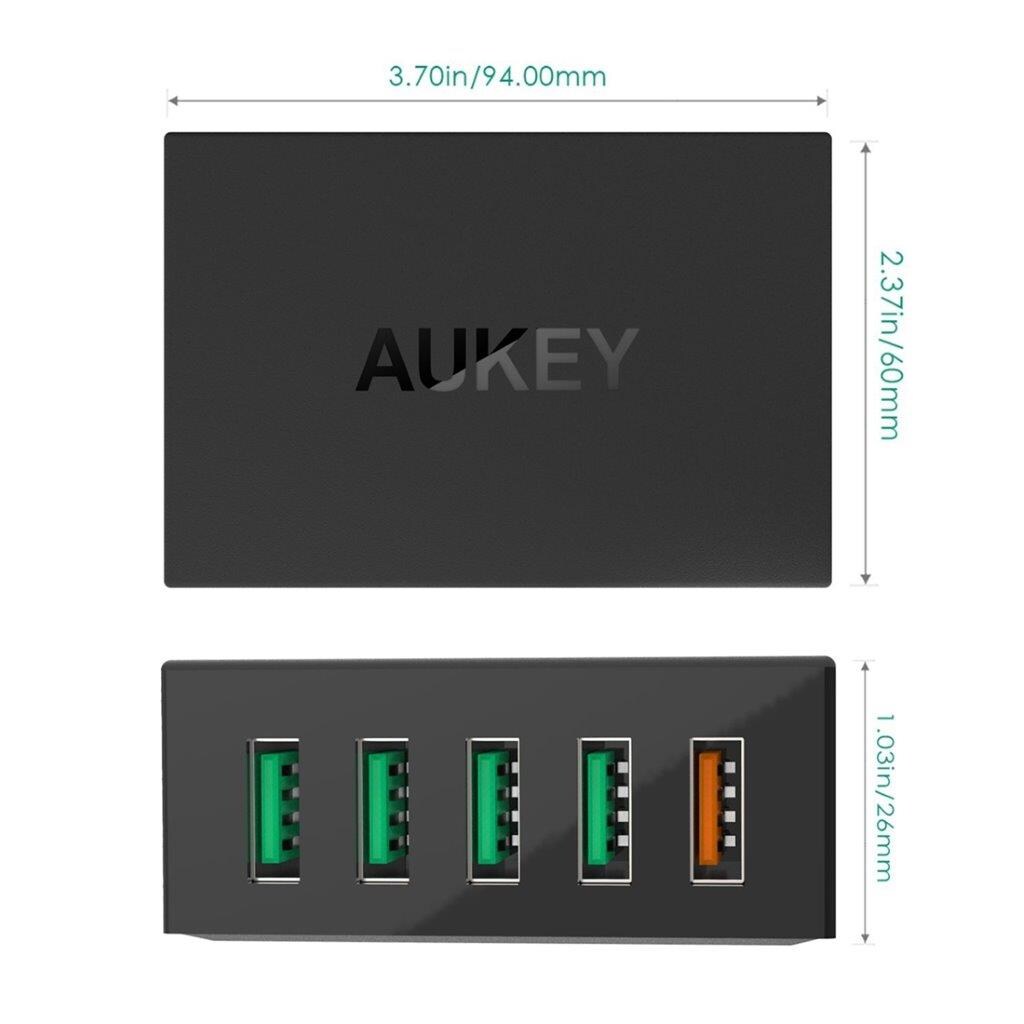 Aukey PA-T1 Quick Charge 2.0 5xUSB, ladestasjon