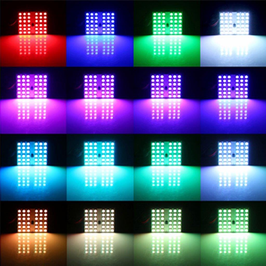Fjernstyrte LED Blinklys 18W 36 SMD-5050 - 2 stk med fjernkontroll