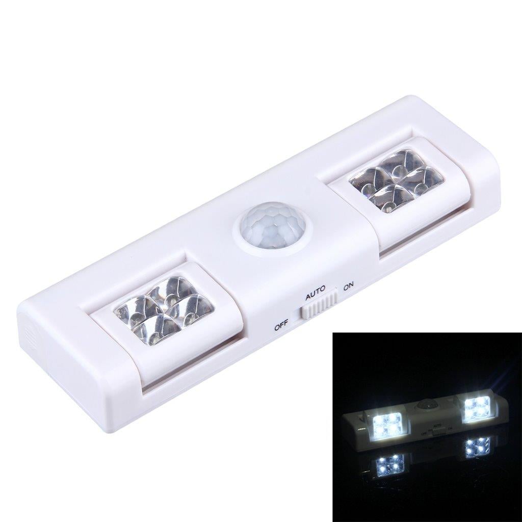 Bevegelsesaktivert Kleskapslampe Batteridrevet 8 LED-lys