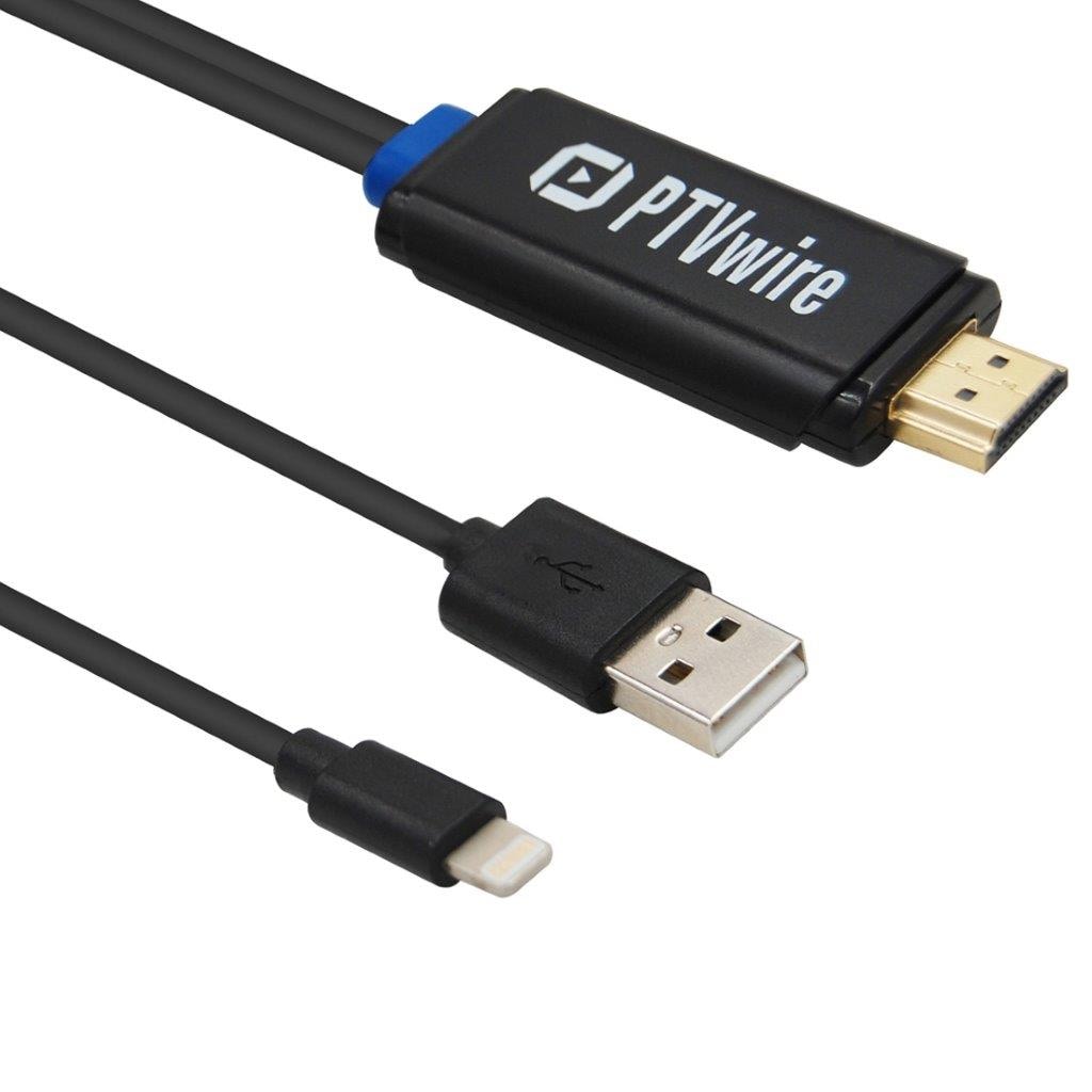 HDMI Adapterkabel til iPhone med usb-lading