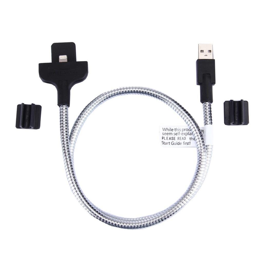 Stiv justerbar usb-kabel iPhone 8 / 7 / 6 / 6S - Svanehals