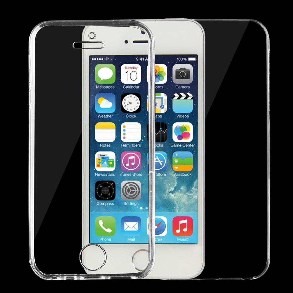 Transparent dobbeltsidig deksel iPhone 5 & 5s & SE