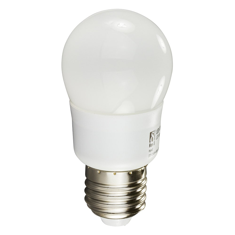 LED-lyspære, E27, varmhvitt lys, 1,5W 2600-2800K
