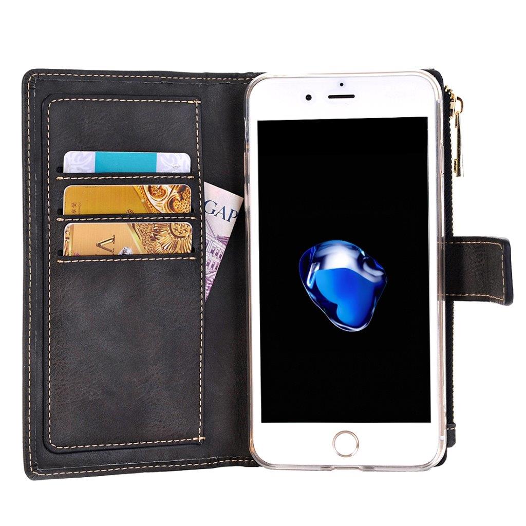Futteral med kredittkortholder og myntlomme iPhone 7 & 7s
