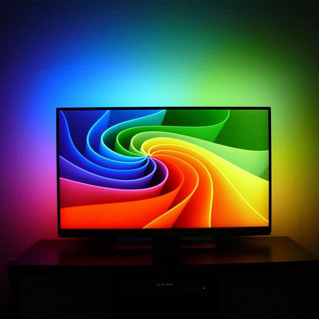 LED bak TV 7.2W 30 LEDs SMD 5050 USB - RGB lys