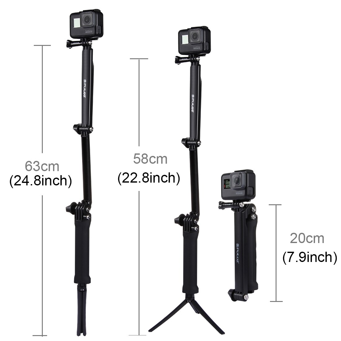 3-veis Selfie Stick GoPro HERO