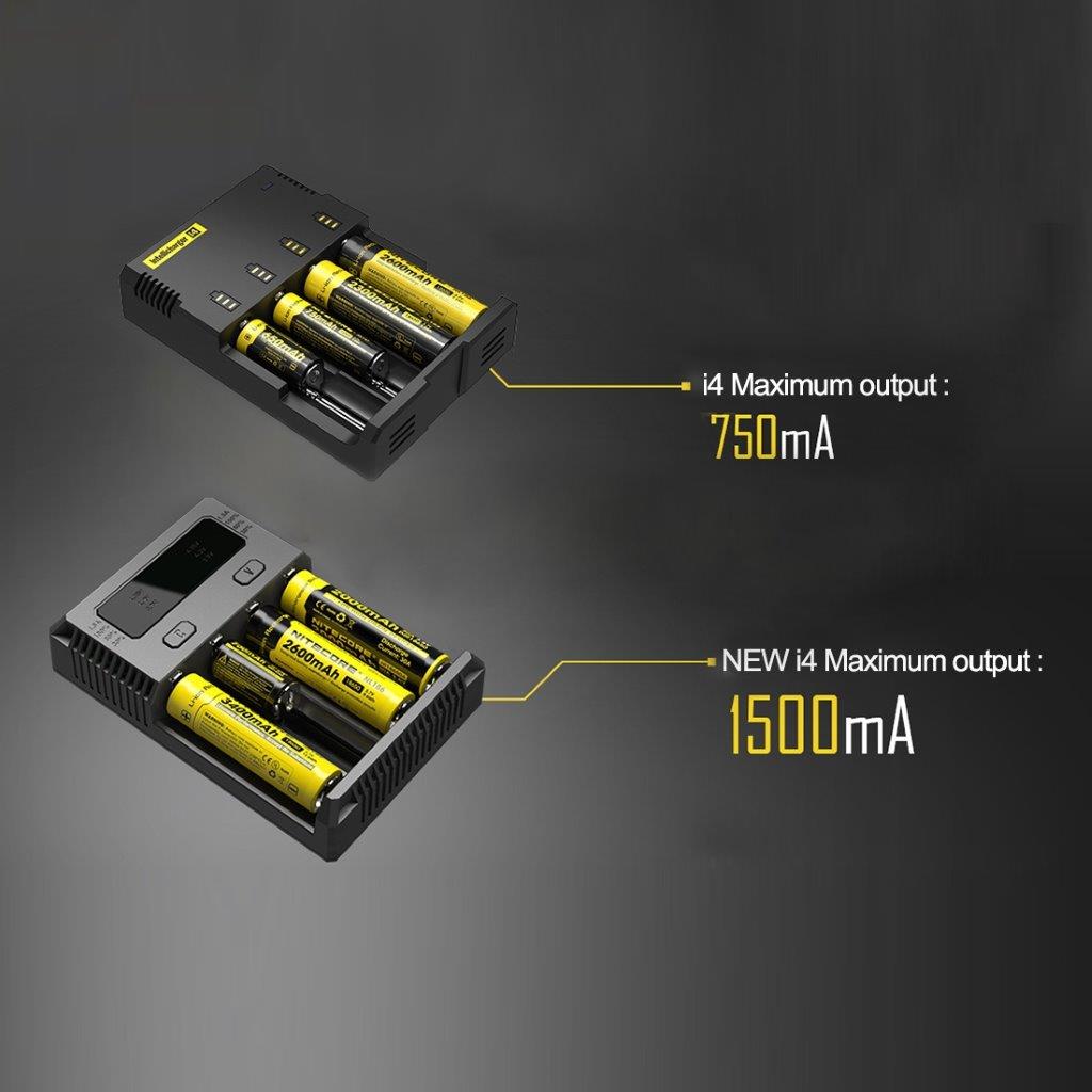 Nitecore NEW  i4 Multi LCD Batterilader