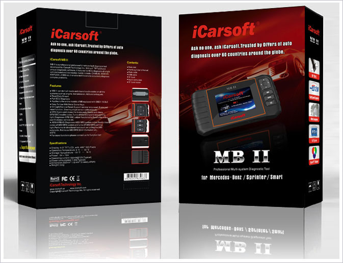iCarsoft MB II Feilkodeleser Mercedez Bens OBD2