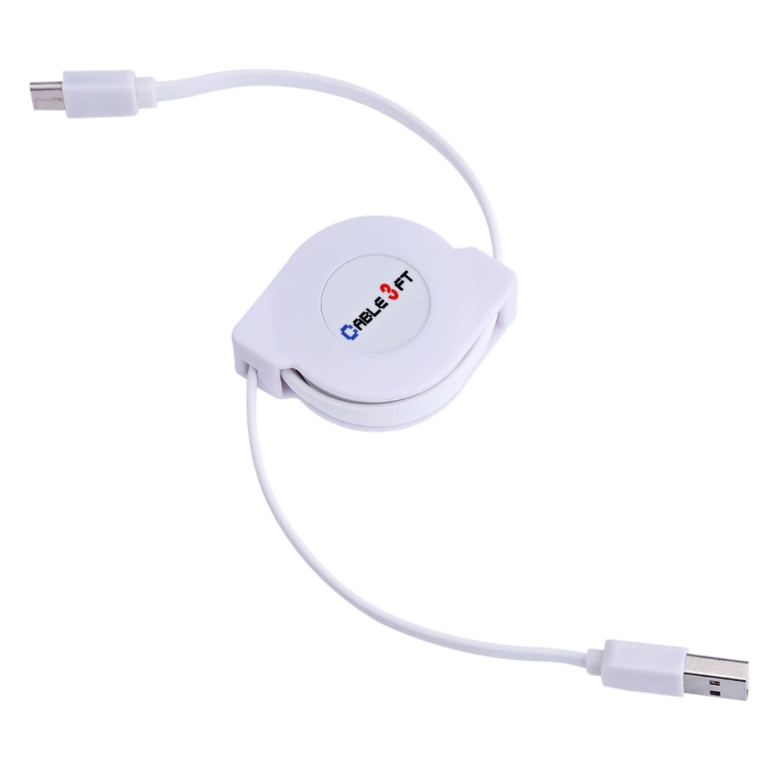 Uttrekkbar, flokerfri ladekabel USB-C - 1 meter