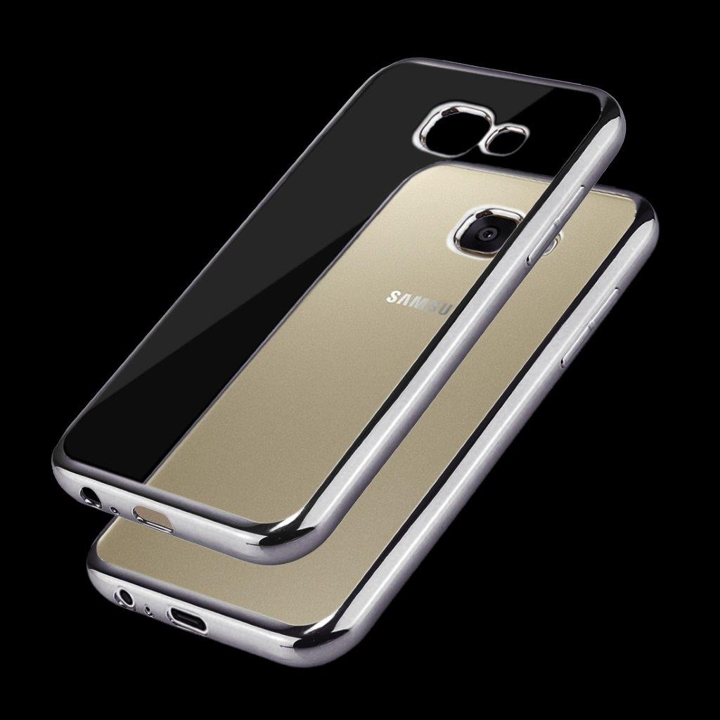 Transparent deksel Samsung Galaxy A7 2017 med grå kanter