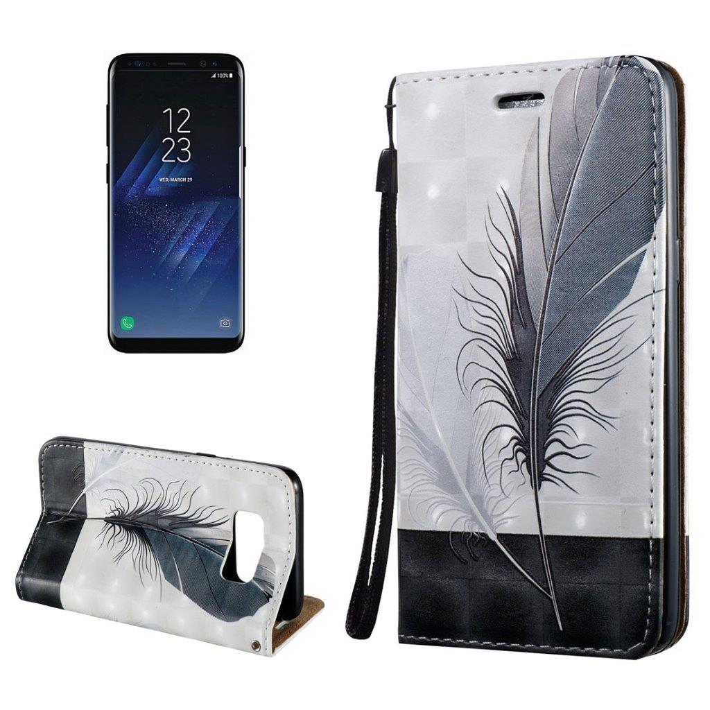 Lommebok Samsung Galaxy S8 3D Design med rem