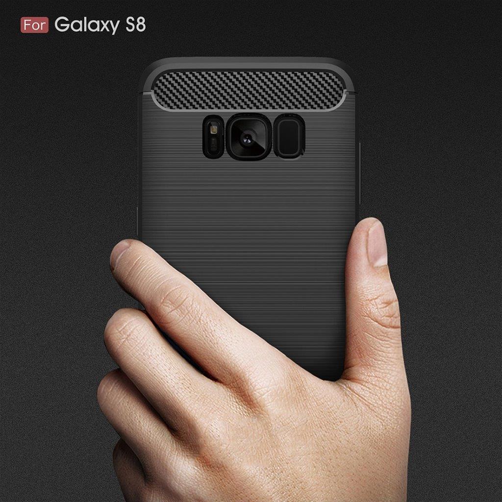 Deksel Samsung Galaxy S8 Børstet Carbonfiber