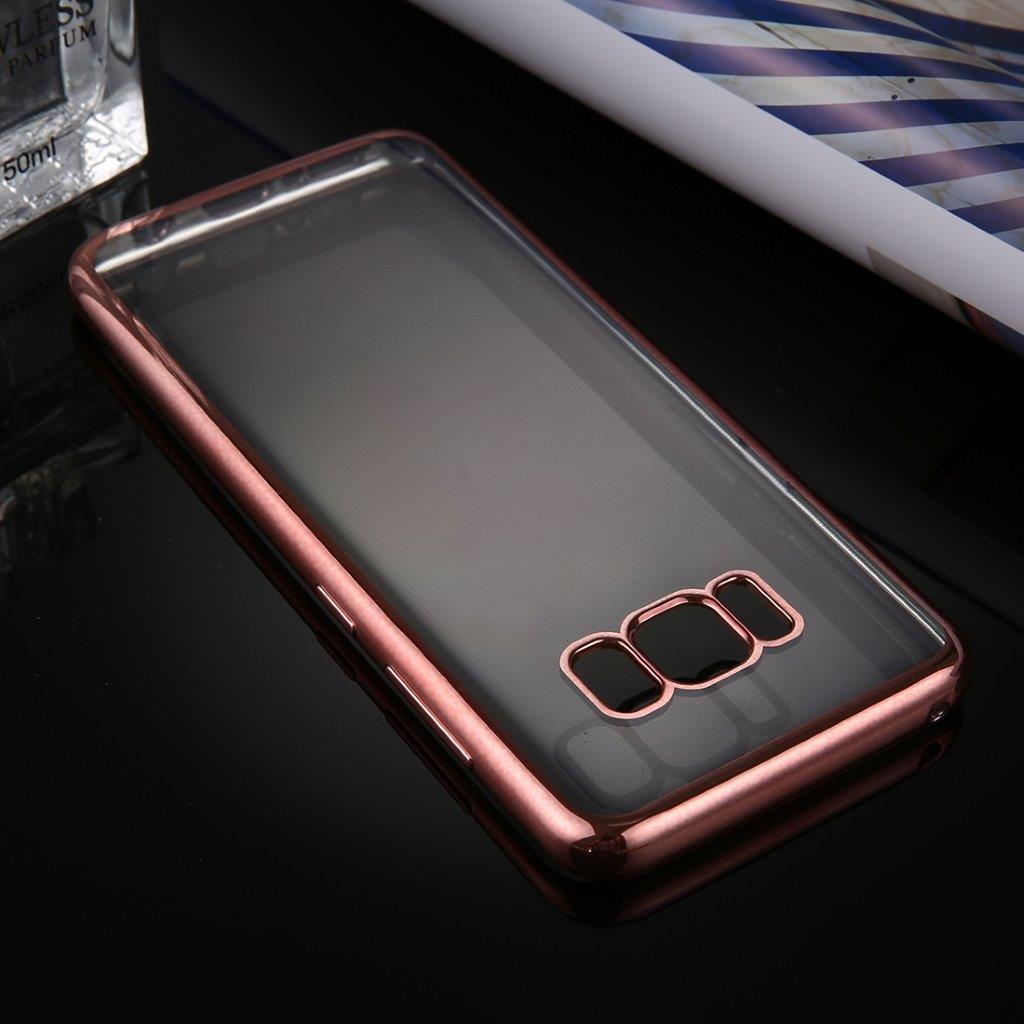 Gjennomsiktig deksel i Roségull Samsung Galaxy S8 Plus