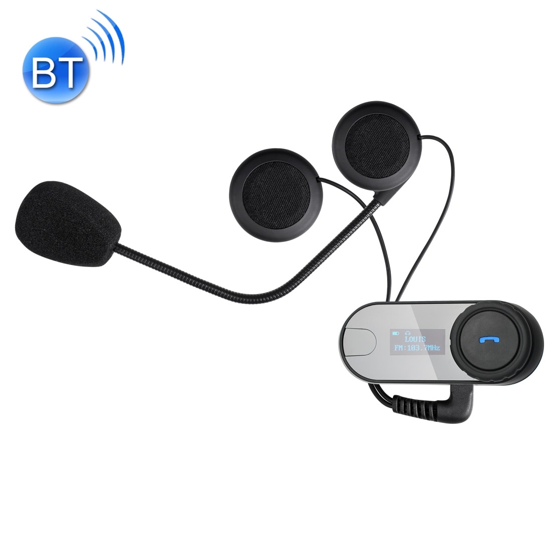 Bluetooth Intercom headset MC / Motorsykkel 1000m