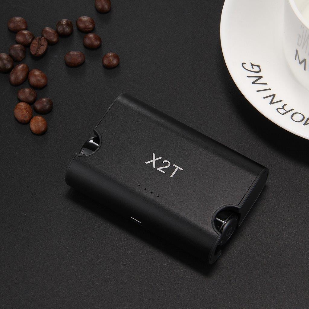 X2T Doble Bluetooth Earphone med ladestasjon