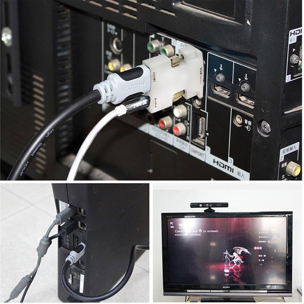 Videoadapter HDMI til VGA + Lyd