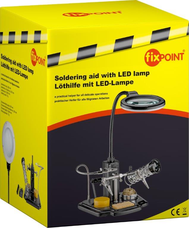 Fixpoint loddehjelp med LED-lampe