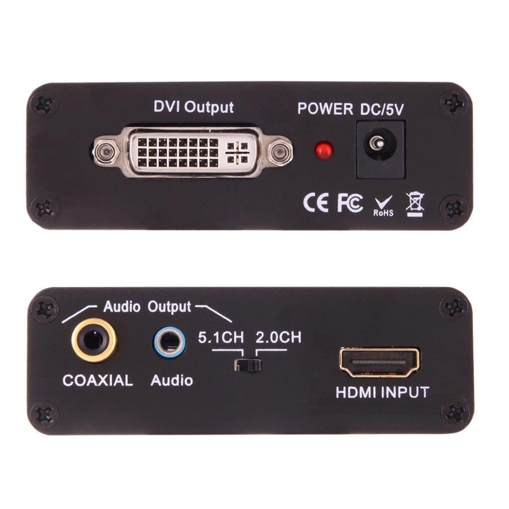 HDMI till DVI omvandlare / adapter + 3.5mm ljud