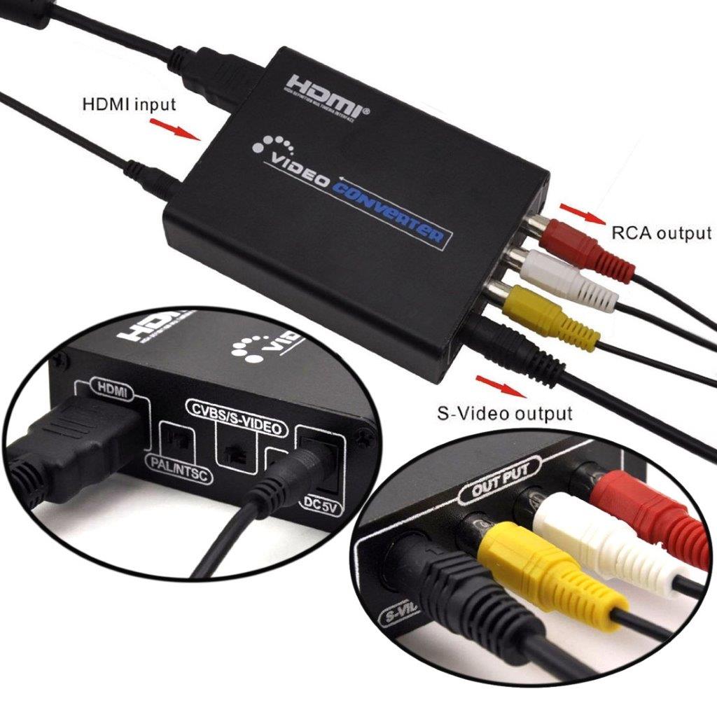 Konverterer / signalkonverterer – Fra HDMI til AV + S-Video