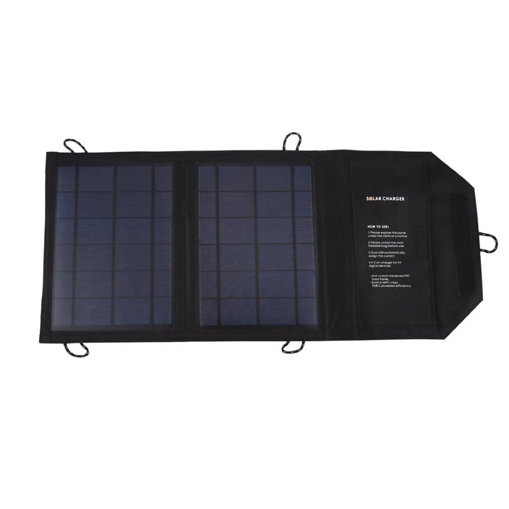 Solcellelader med 2 usb porter til iPhone, iPad, Samsung, Sony