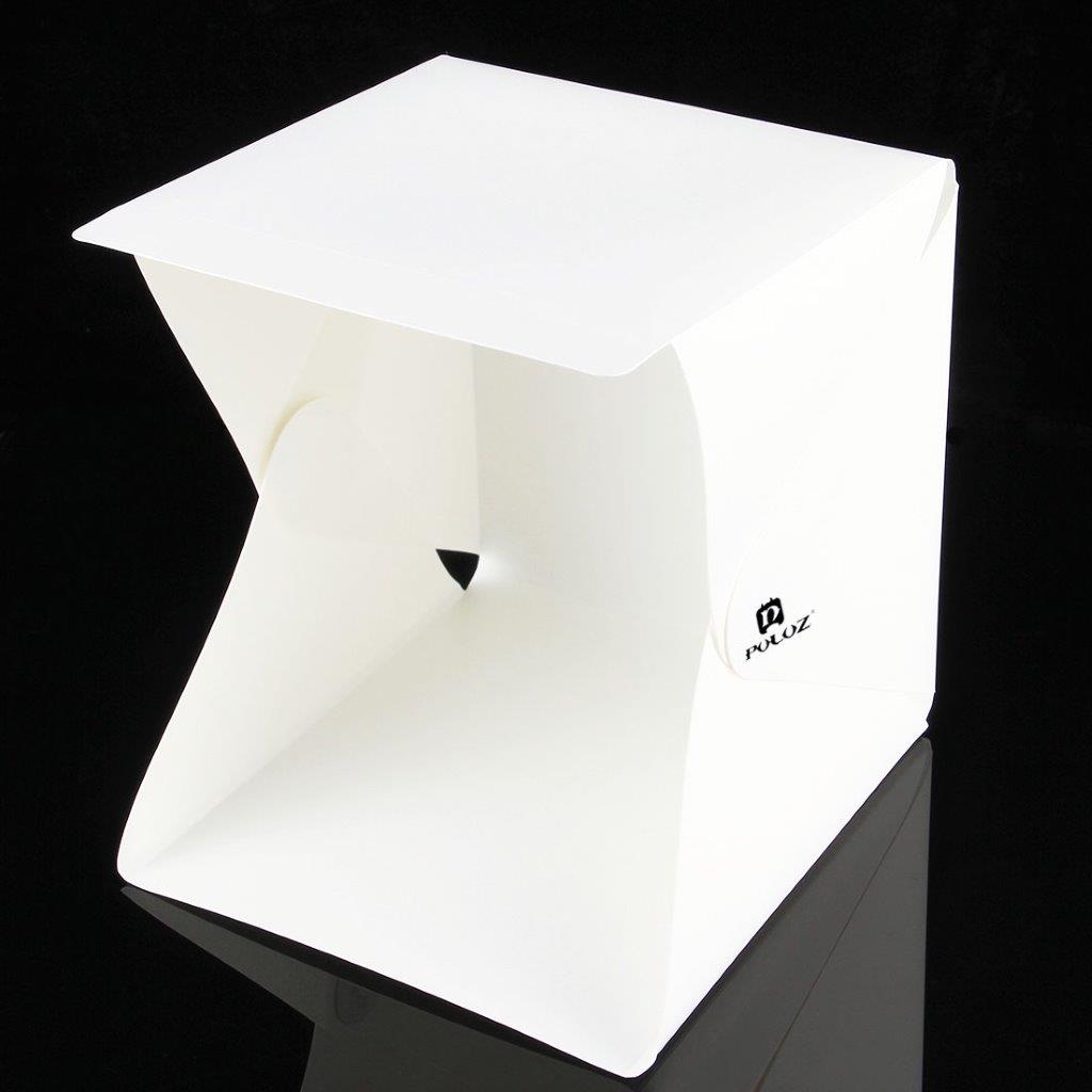 Fotostudio mini med LED-paneler - 2 bakgrunner