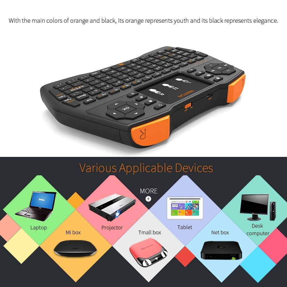 Trådløst tangentbord + multi-touch-skjerm til TV-boks/PC