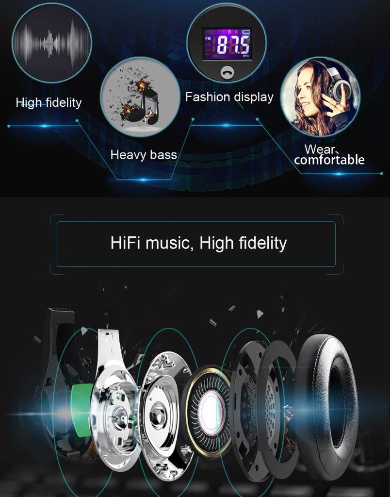 Bluetooth StereoHeadset - Display & Handsfree funksjon