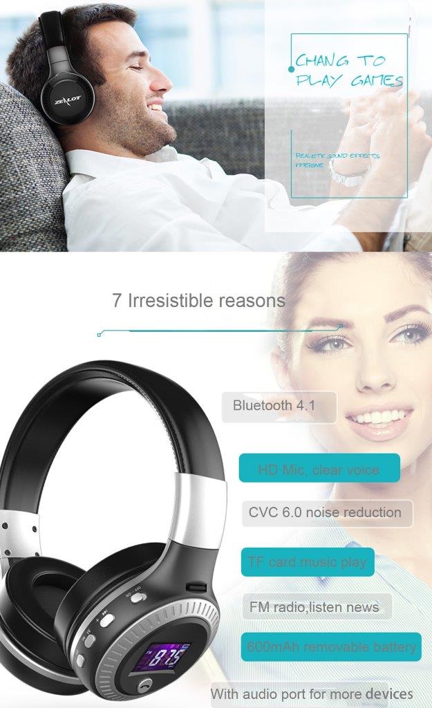 Bluetooth StereoHeadset - Display & Handsfree funksjon