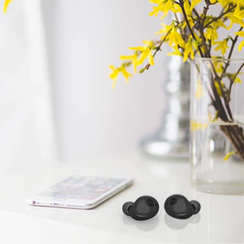 Bluetooth Stereo Earphones Mini In-Ear med ladevugge