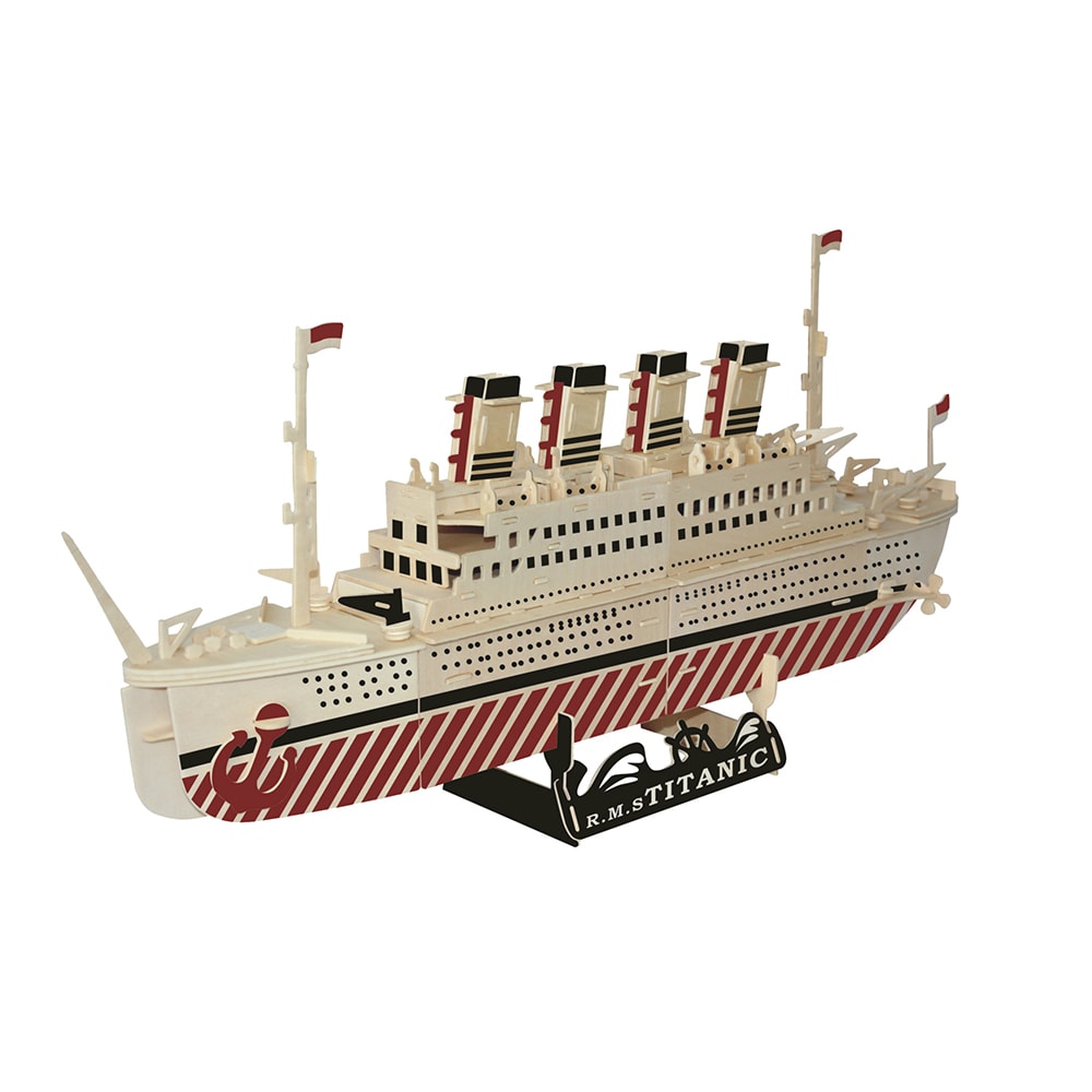 3D-puslespill i tre – modell Titanic
