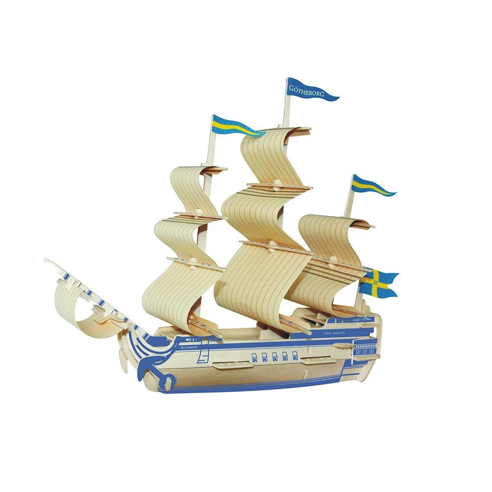 3D-puslespill i tre – modell  Skipet Göteborg