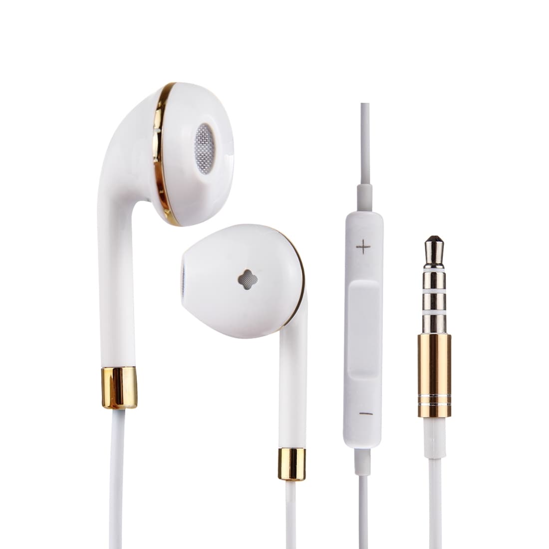 Hvite hodetelefoner In-Ear med fjern & Mic - iPhone, Samsung, HTC, Sony mm