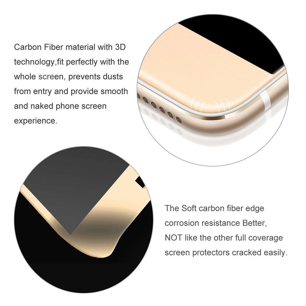 Mörkt skärmskydd i härdat glas iPhone 6 & 6s - Fullskärmsskydd
