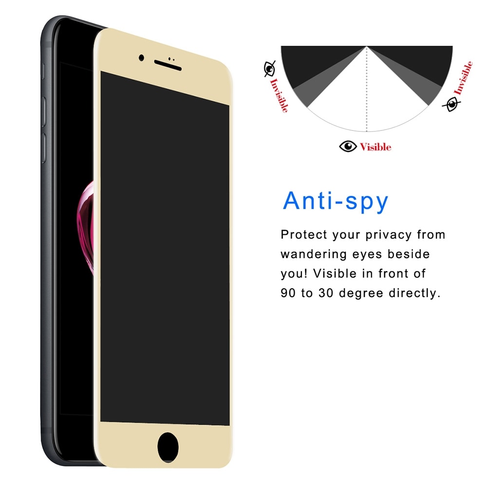 Mörkt skärmskydd i härdat glas iPhone 7 - Fullskärmsskydd