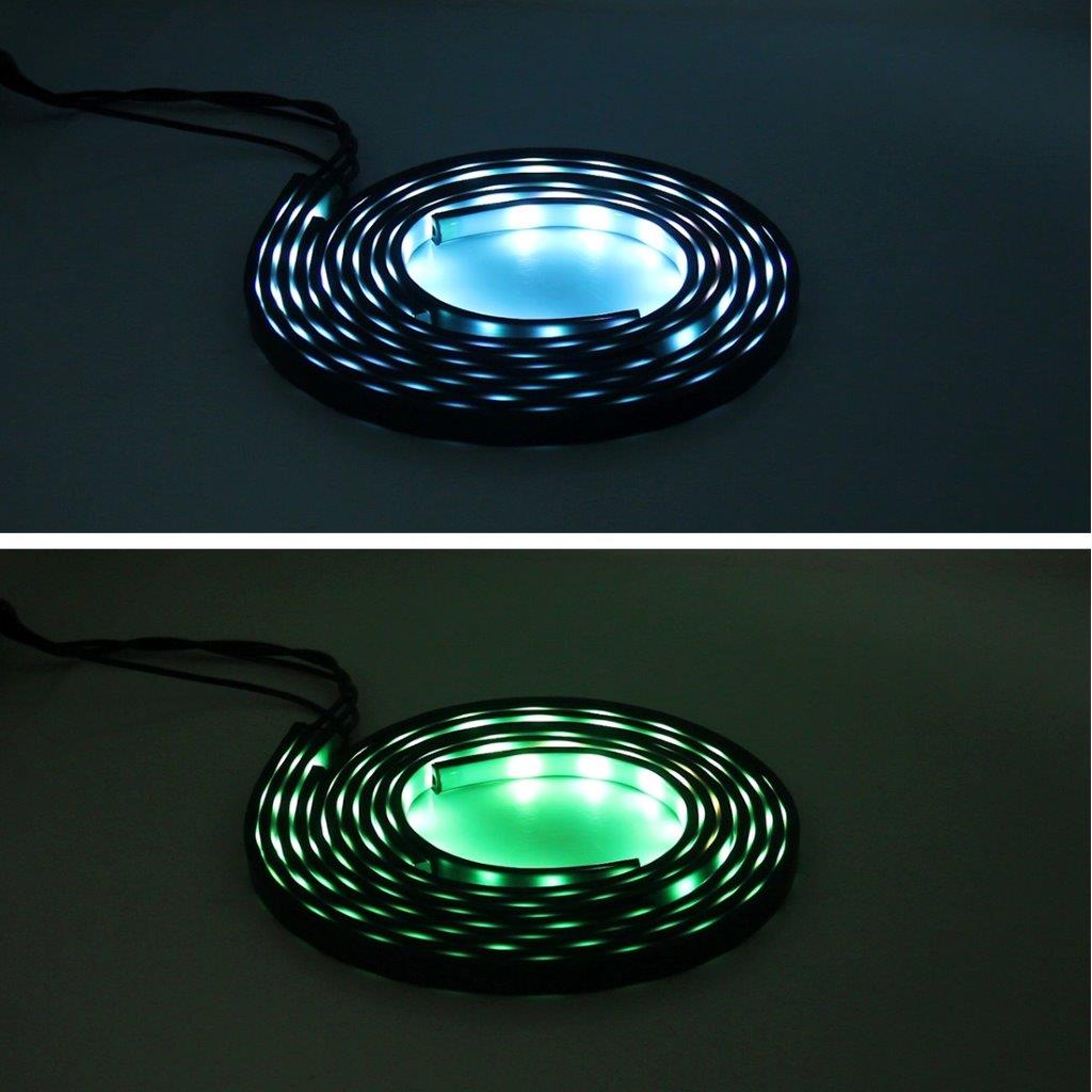LED belysning till bil med fjärr - Blinkar i takt med musiken