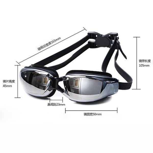 Voksen Svømmebriller duggfrie 500 Degree Myopia